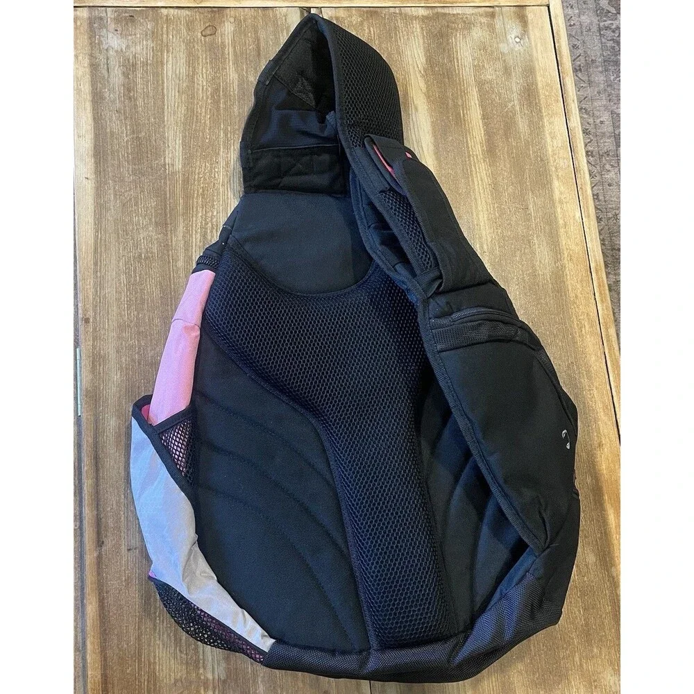 *Adidas Backpack Sling, Shoulder, Cross Body - Load Spring - Black/Pink VGC